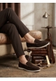 LVO0252 %100 İçi Dışı Hakiki Deri Erkek Kahverengi Süet Casual Loafer Termo Taban Ayakkabı