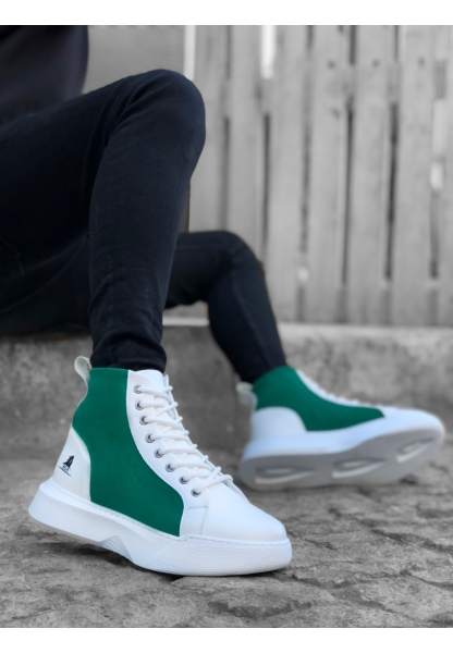 Laviovil Beyaz Yeşil Vinnex Bağcıklı Yüksek Poly Taban Erkek Spor Bot LVO202210EK282
