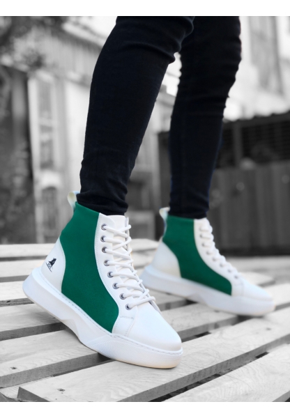 Laviovil Beyaz Yeşil Vinnex Bağcıklı Yüksek Poly Taban Erkek Spor Bot LVO202210EK282