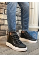 Laviovil Siyah Vinnex Bağcıklı Kalın Taban Tarz Erkek Spor Bot LVO202210EK278