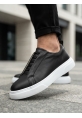 LVO0581 Erkek Sneaker Günlük Casual Spor Ayakkabı Siyah Beyaz Taban