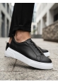 LVO0581 Erkek Sneaker Günlük Casual Spor Ayakkabı Siyah Beyaz Taban
