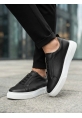 LVO0581 Erkek Sneaker Günlük Casual Spor Ayakkabı Siyah Beyaz Taban