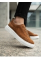 LVO0581 Erkek Sneaker Günlük Casual Spor Ayakkabı Taba Beyaz Taban 