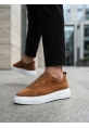 LVO0581 Erkek Sneaker Günlük Casual Spor Ayakkabı Taba Beyaz Taban 