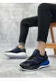 LVO0650 Tarz Sneakers Yüksek Taban Siyah Mavi Spor Ayakkabısı