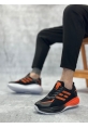 LVO0650 Tarz Sneakers Yüksek Taban Siyah Turuncu Spor Ayakkabısı