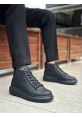 LVO0713 Bağcıklı Yüksek Siyah Taban Erkek Tarz Spor Bot