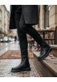 LVO0777 Siyah Çift Fermuarlı Erkek Yarım Bilek Bot